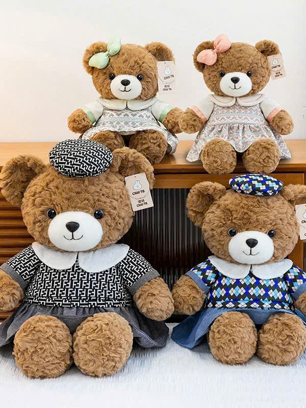 28. Brown Bear Wearing a Girly Dress