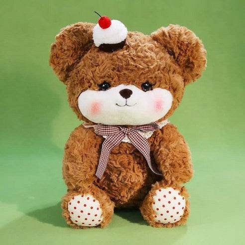 12. Brown Bear Wearing a Checkered Bow