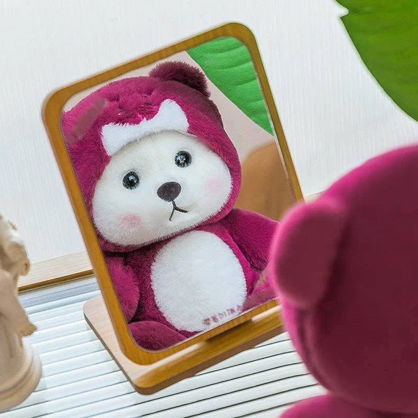 21. Mini Pink Teddy Bear with Hoodie