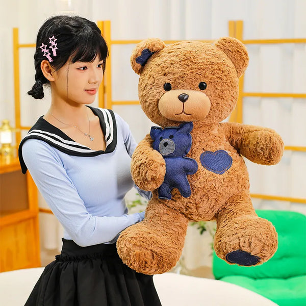 9. Brown Bear Hugging a Denim Bear
