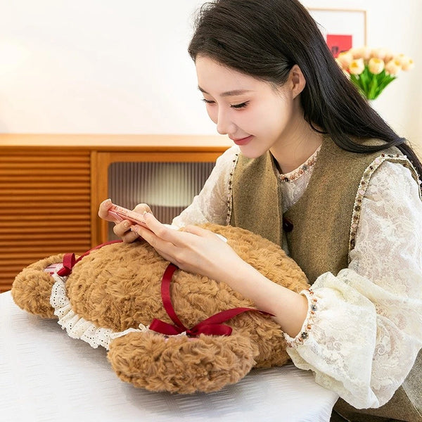 10. Brown Bear's Head Pillow
