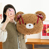10. Brown Bear's Head Pillow