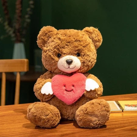 7. luffy Golden Bear Hugging a Red Heart